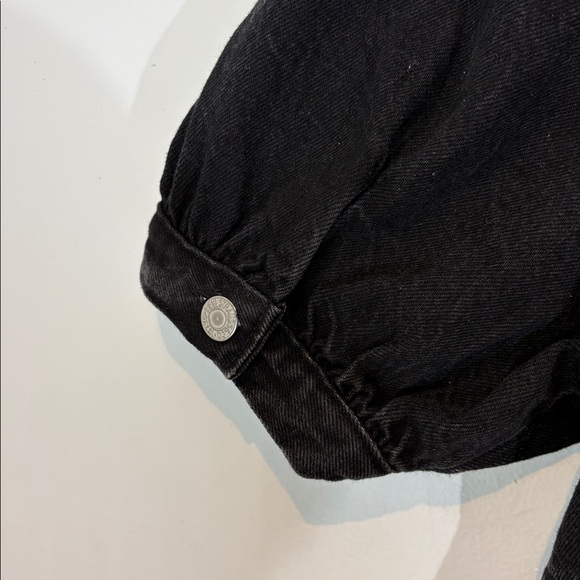 LEVI'S RHODE DENIM MINI DRESS BLACK  size small - Picture 10 of 14